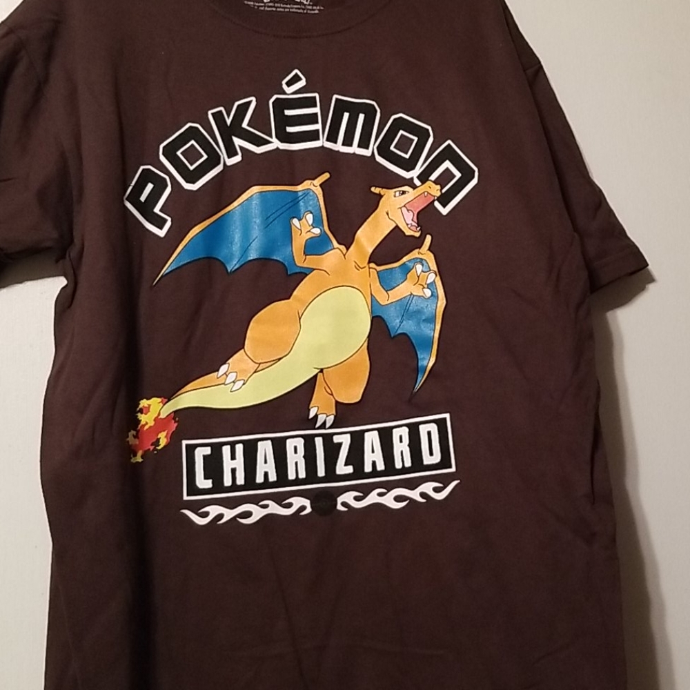 Pokemon Charizard Tshirt 100% Cotton Tee Lizardon